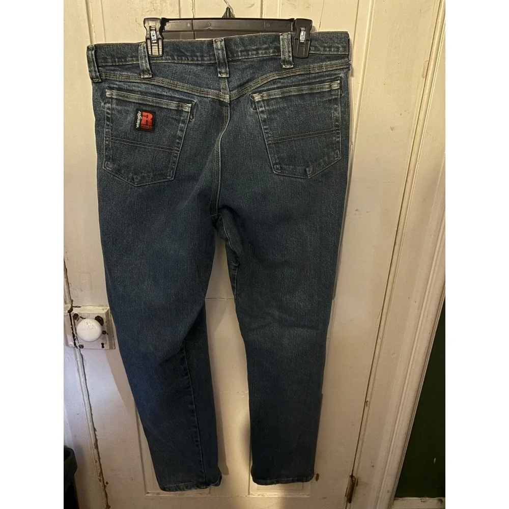 WRANGLER RIGGS WORKWEAR 38x34 Jeans Relaxed Fit Durable Denim Work Pants